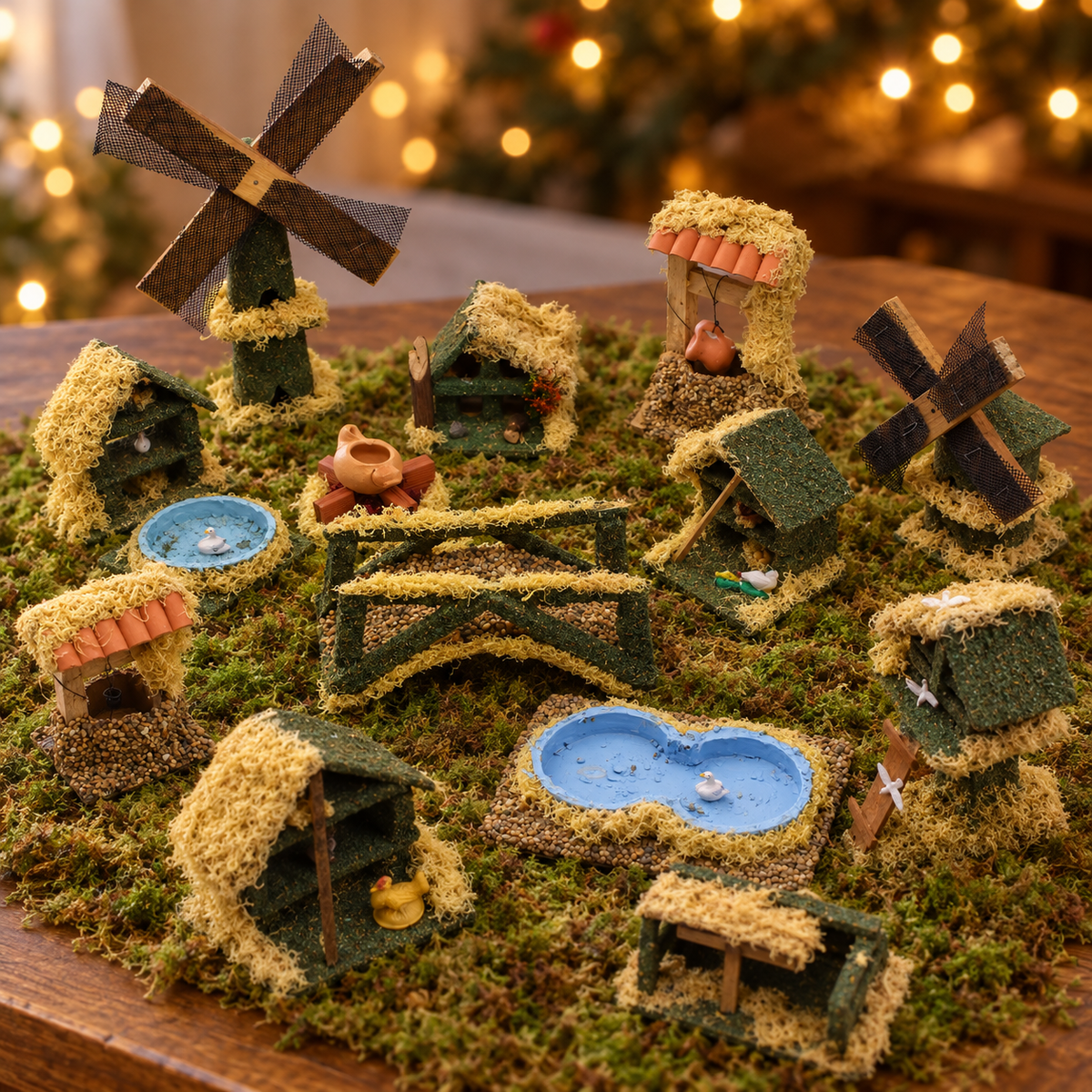 Combo de piezas artesanales para pesebre